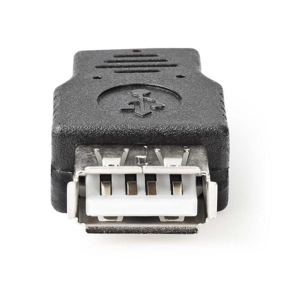Nedis  Adaptateur USB Micro-B | USB 2.0 | USB Micro-B mâle | USB-A femelle | 480 Mbps | Nickelé | PVC | Noir | Blister 