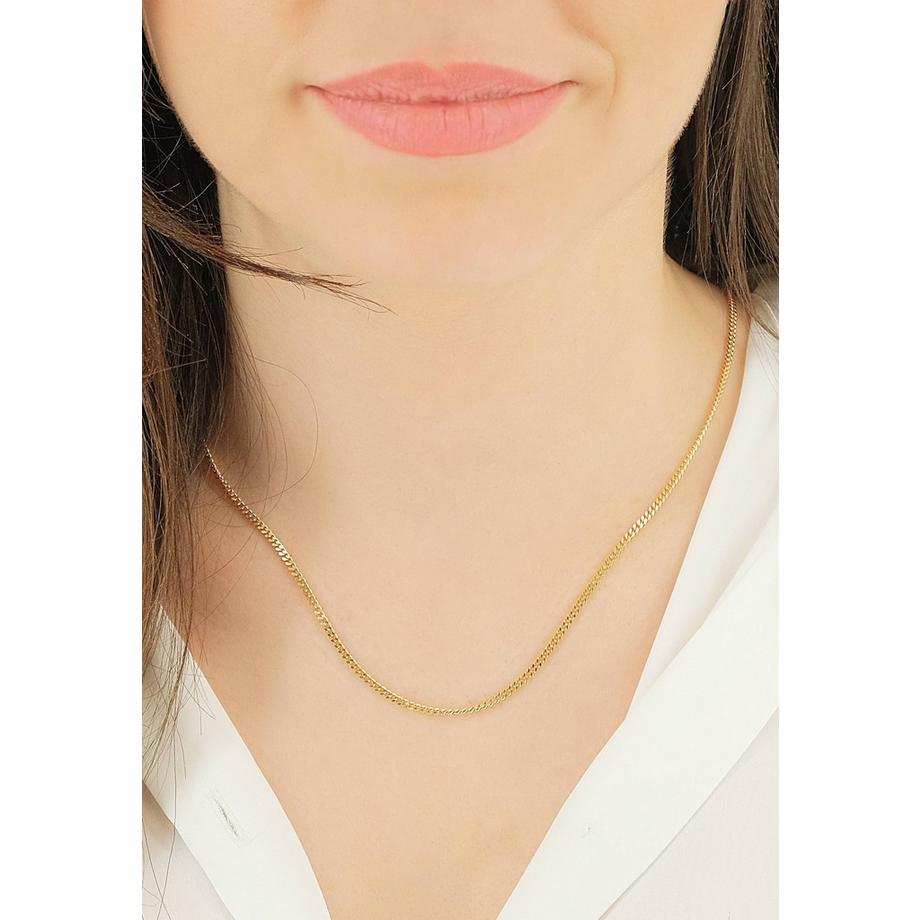 MUAU Schmuck  Collier panzer or jaune 585, 2.1mm, 42cm 