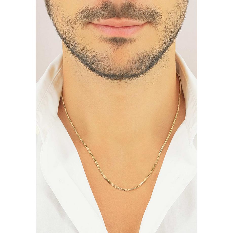 MUAU Schmuck  Collier panzer or jaune 585, 2.1mm, 42cm 