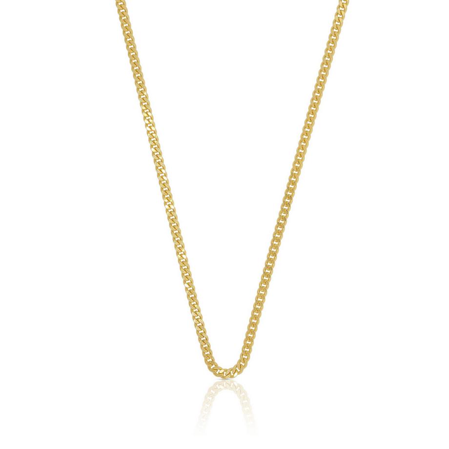 Collier panzer or jaune 585, 2.1mm, 42cm