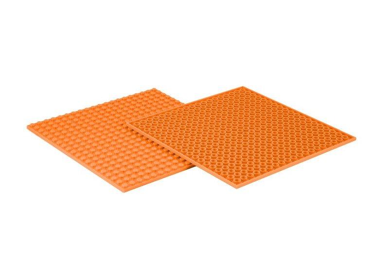 Q-BRICKS  Bauplatte Noppen Hellorange 