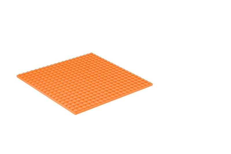 Q-BRICKS  Bauplatte Noppen Hellorange 