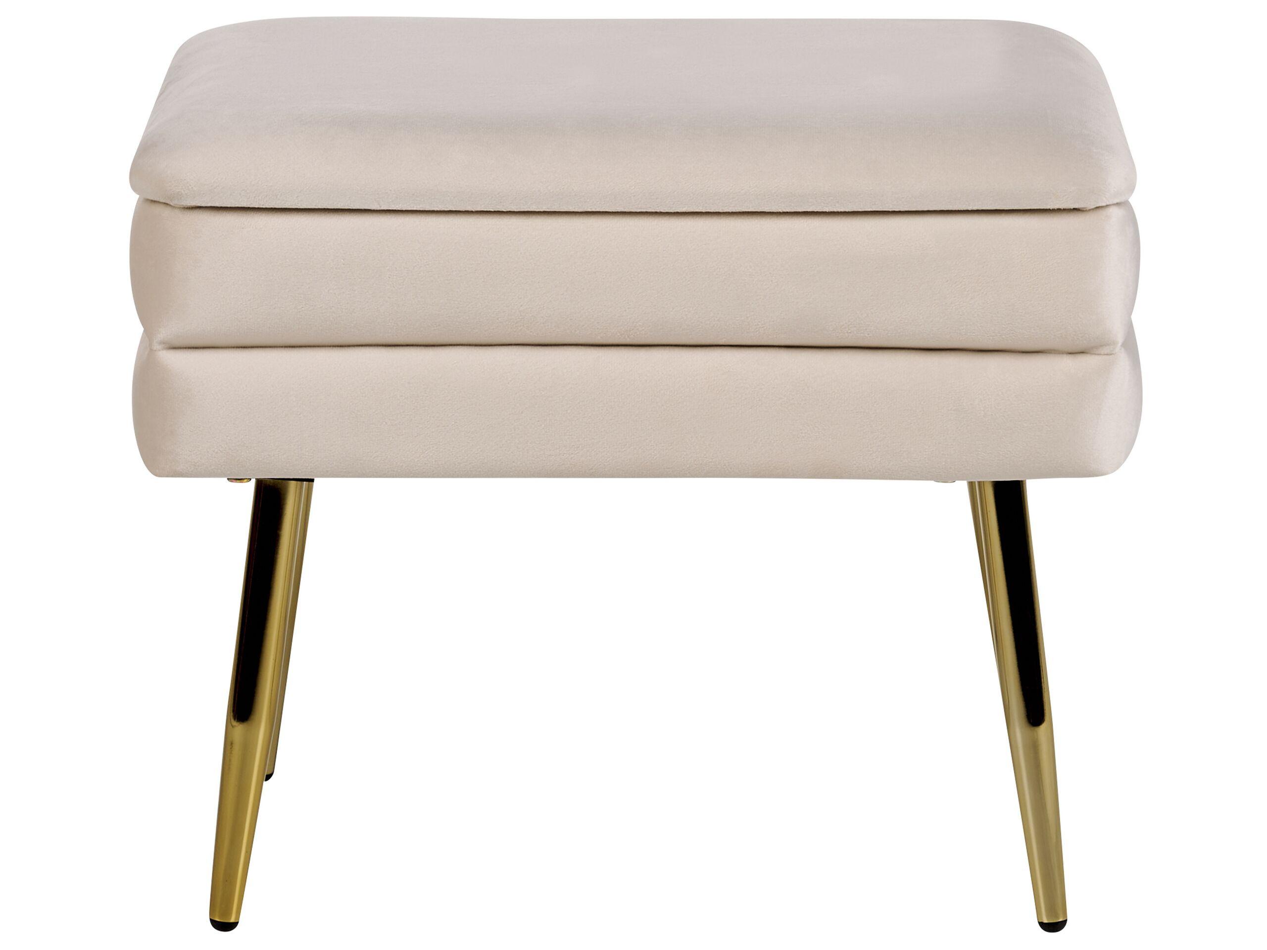 Beliani Banc de rangement en Velours Moderne ODESSA  