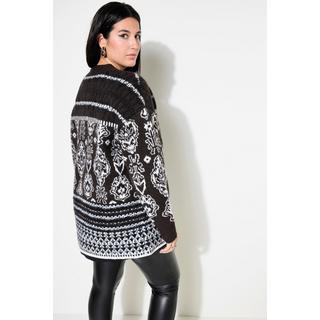 Studio Untold  Strickjacke, oversized, Jacquard-Mustermix 