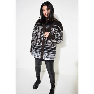 Studio Untold  Strickjacke, oversized, Jacquard-Mustermix 