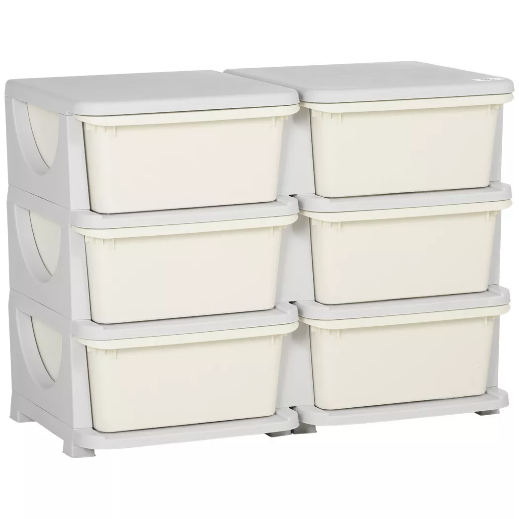 HOMCOM - Schubladenschrank, One Size, Weiss