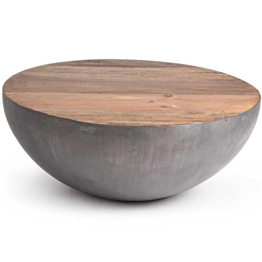 mutoni Table basse Lancaster 90x90 gris  