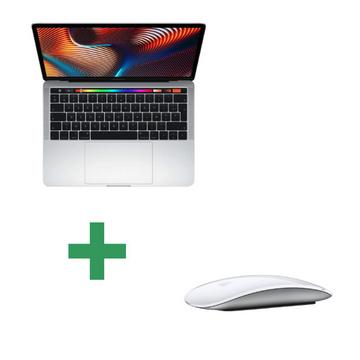 Reconditionné MacBook Pro Touch Bar 13" 2020 Core i5 2 Ghz 16 Go 512 Go SSD Argent + Souris Apple Magic Mouse 2 Sans Fil - Blanche