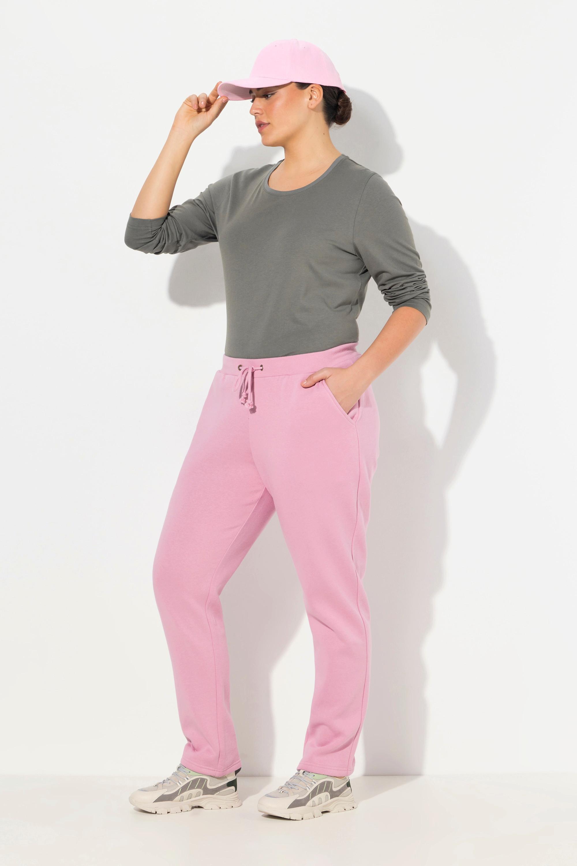 Ulla Popken  Pantalon en molleton. Intérieur doux et confortable. Taille élastique 