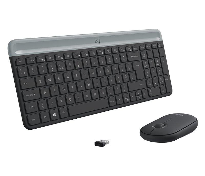 Logitech  MK470 (US, Kabellos, Schwarz) 