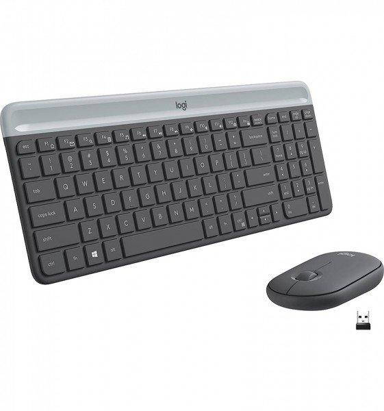 Logitech  MK470 (US, Kabellos, Schwarz) 