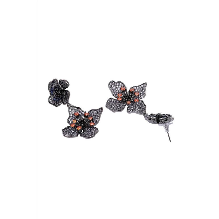 AVANT-GARDE PARIS  Diva Zweistufige Florale Tropfenohrringe 