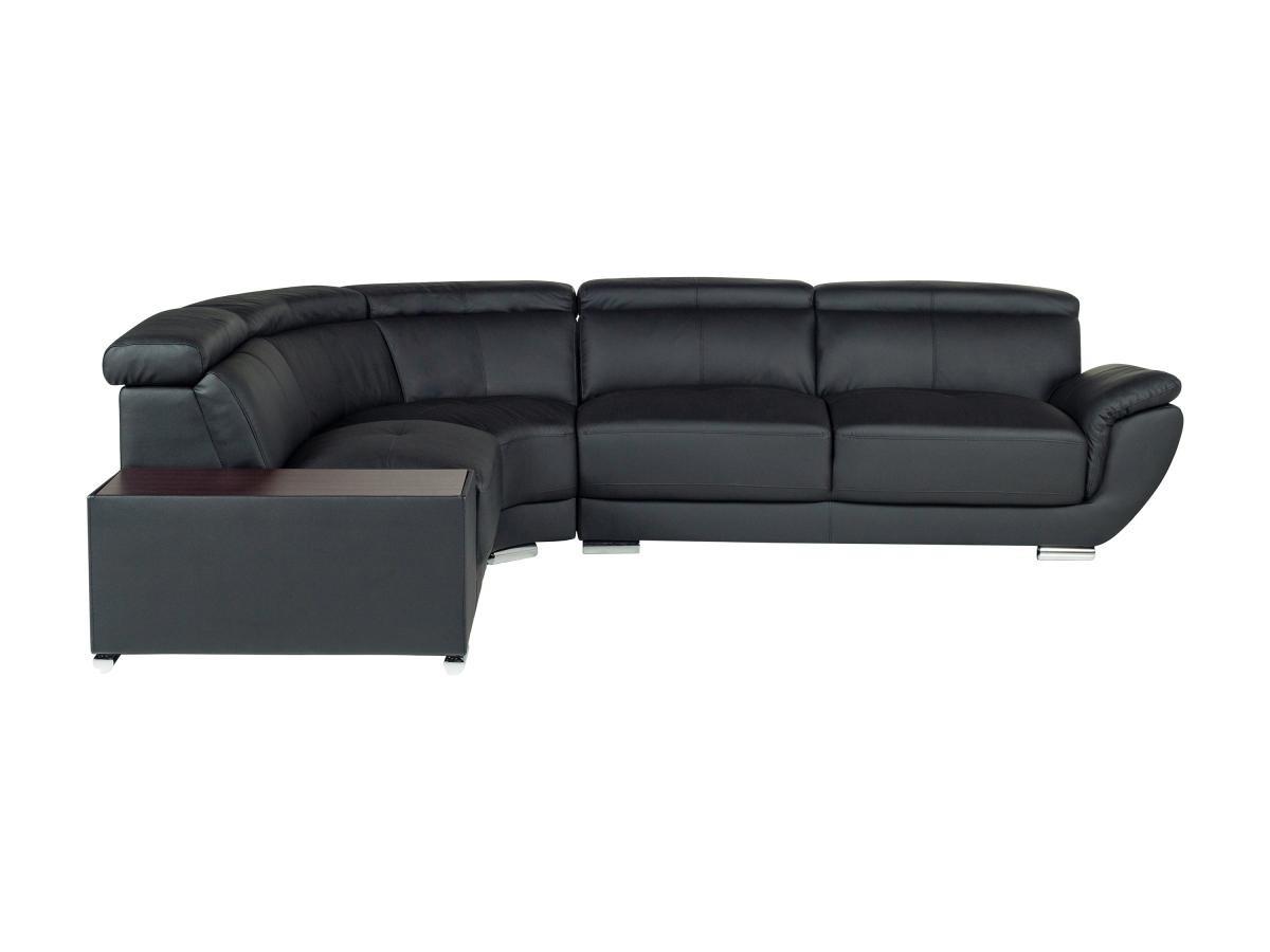 Vente-unique Ecksofa Leder NAHIA Ecke Links  