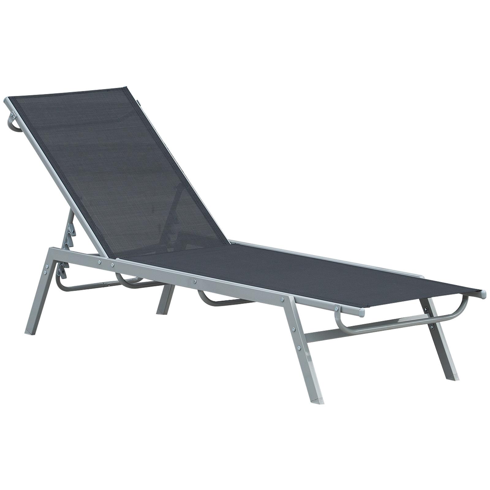 Outsunny Chaise longue de jardin  