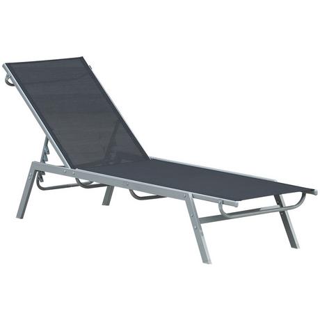 Outsunny Chaise longue de jardin  