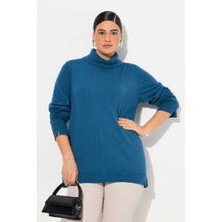 Ulla Popken  Pullover con collo dolcevita, alti orli a costine e maniche lunghe 