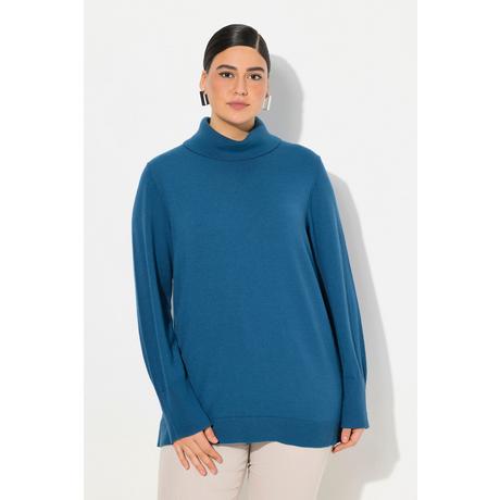 Ulla Popken  Pullover con collo dolcevita, alti orli a costine e maniche lunghe 