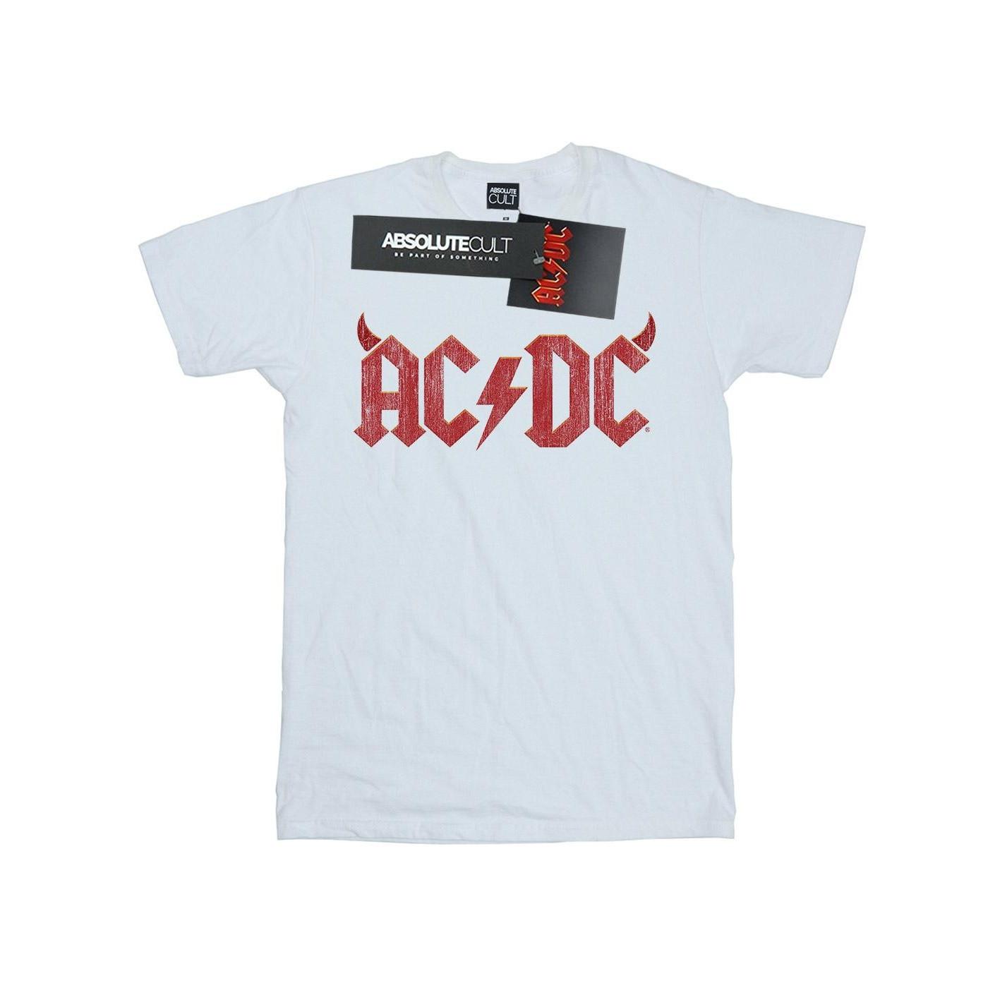Image of Acdc Horns Logo Tshirt Herren Weiss XL