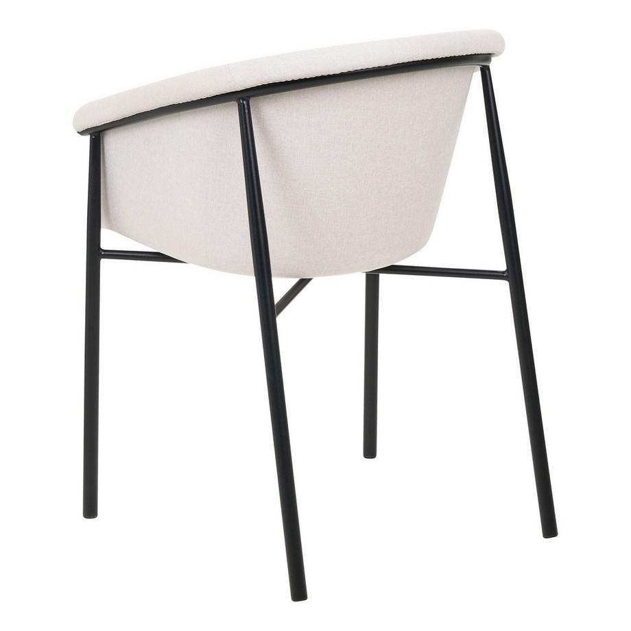 Beliani Lot de 2 chaises de salle à manger en Tissu Rétro AMES  