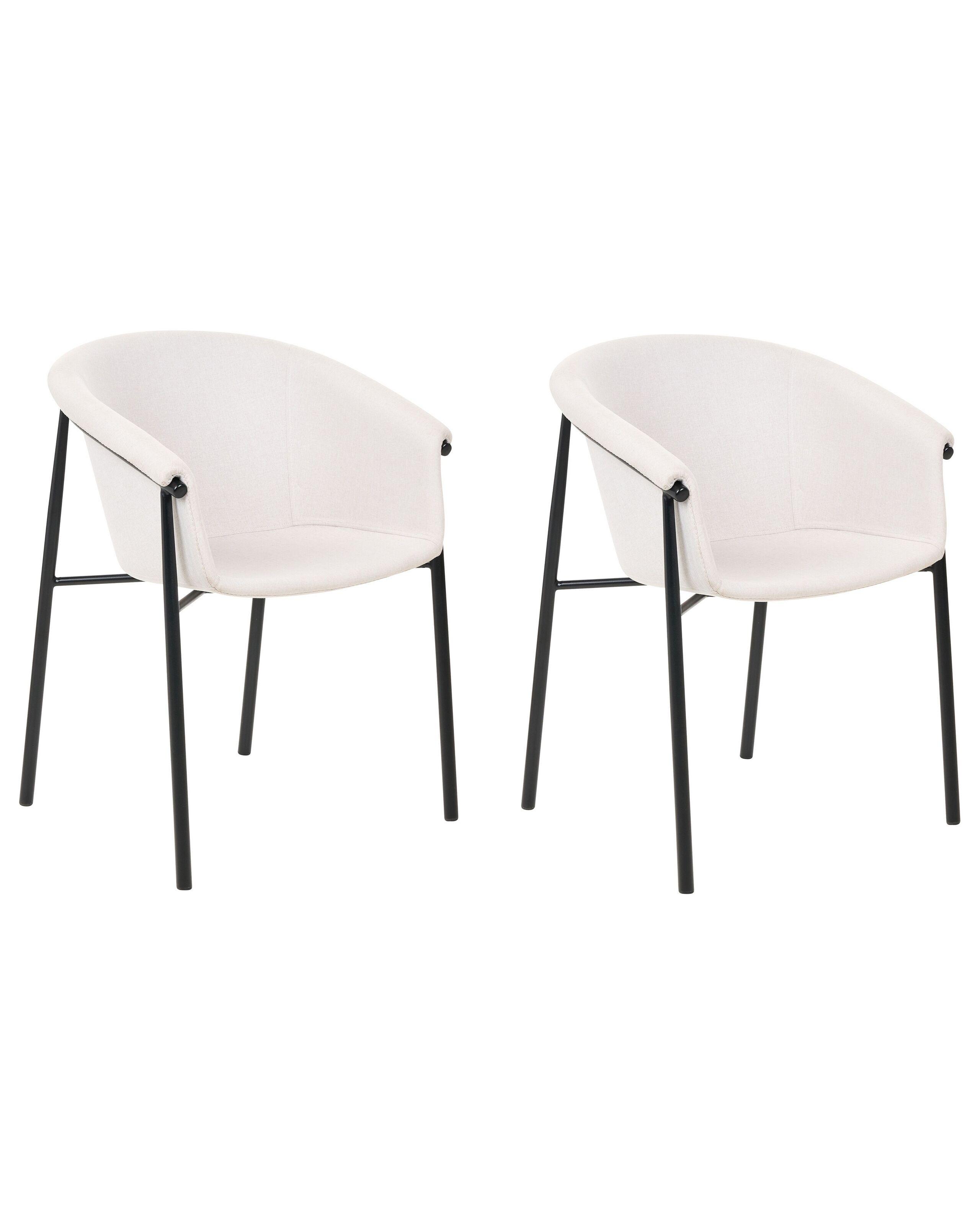 Beliani Lot de 2 chaises en Polyester Moderne AMES  