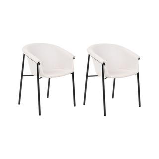 Beliani Lot de 2 chaises en Polyester Moderne AMES  