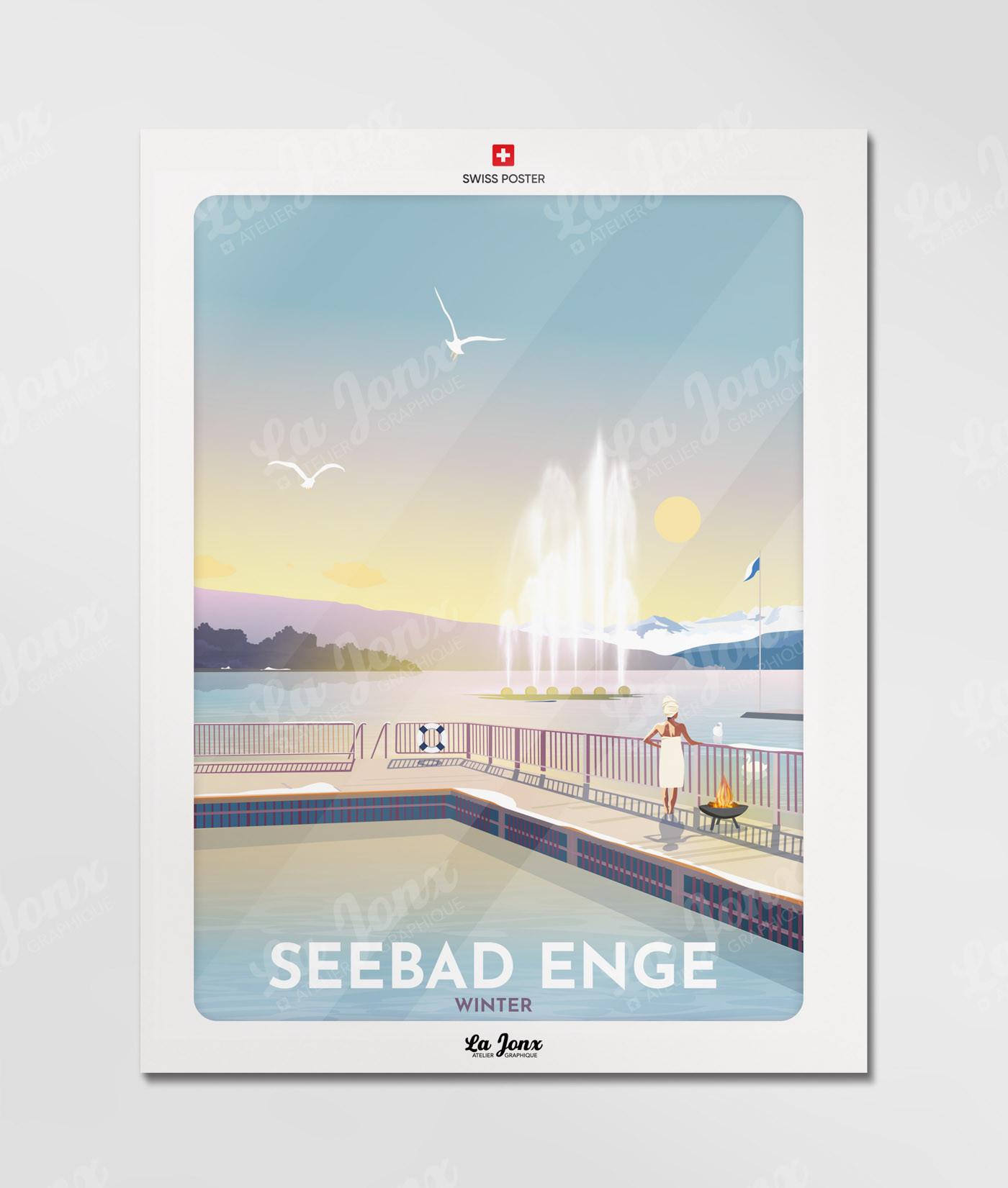 La-Jonx Seebad Enge - Hiver - Poster  