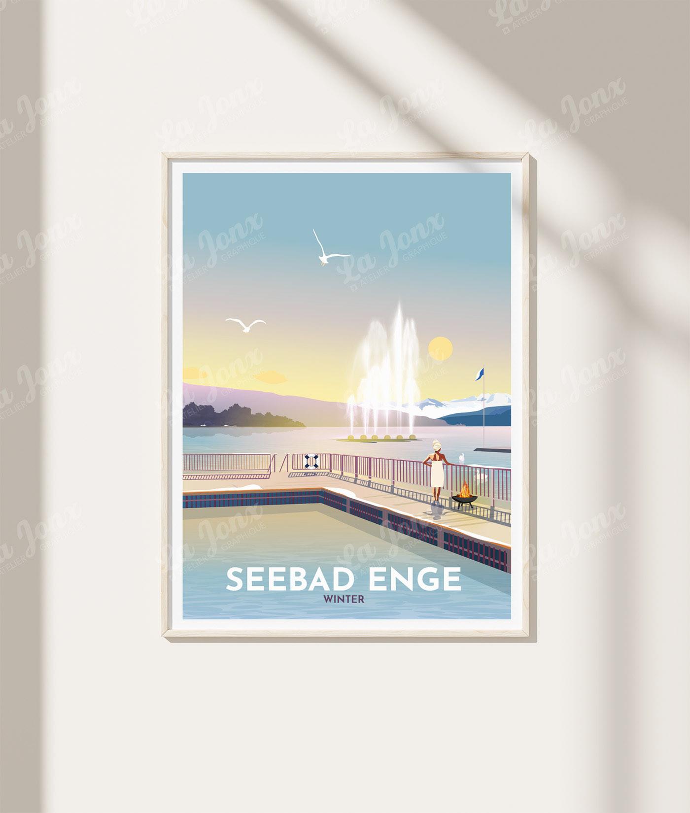 La-Jonx Seebad Enge - Hiver - Poster  