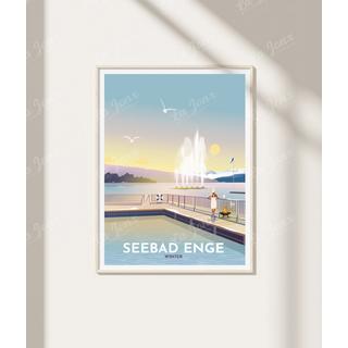 La-Jonx Seebad Enge - Hiver - Poster  