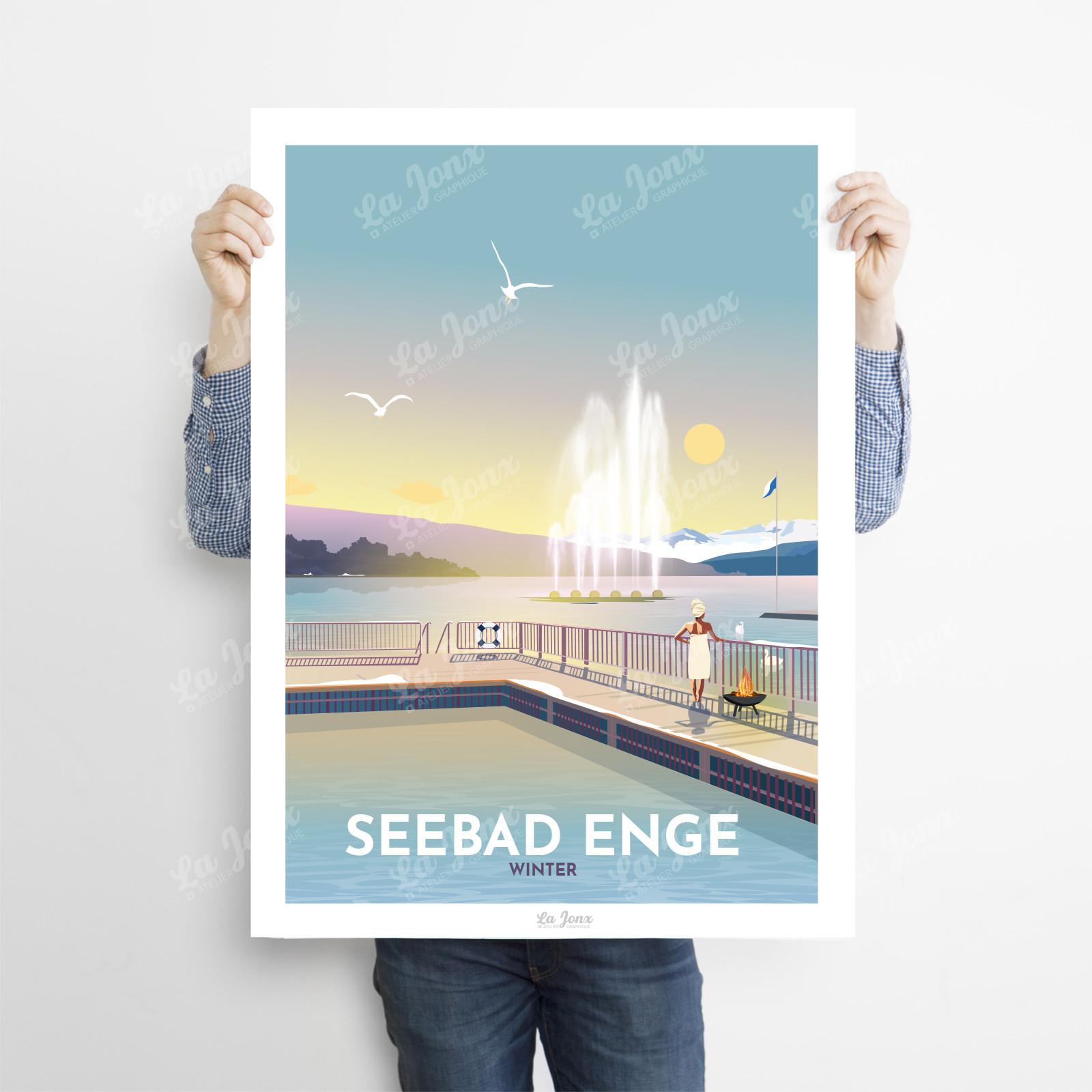 La-Jonx Seebad Enge - Hiver - Poster  