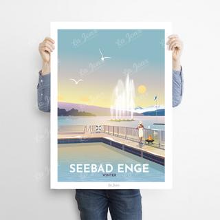 La-Jonx Seebad Enge - Hiver - Poster  