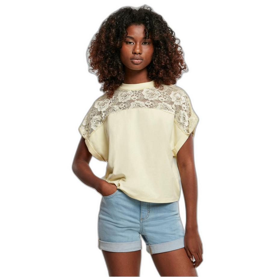 URBAN CLASSICS Kurzes Oversized T-Shirt aus Spitze  