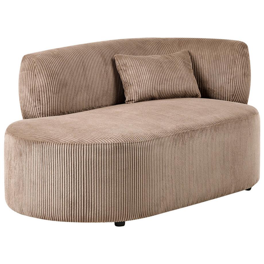 Beliani Rechtsseitige Chaiselongue aus Cord Minimalistisch VANVEY  