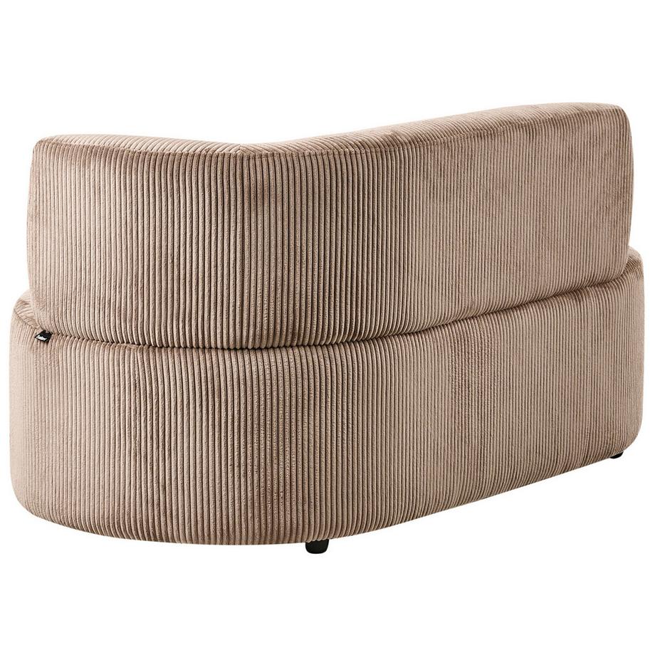Beliani Rechtsseitige Chaiselongue aus Cord Minimalistisch VANVEY  