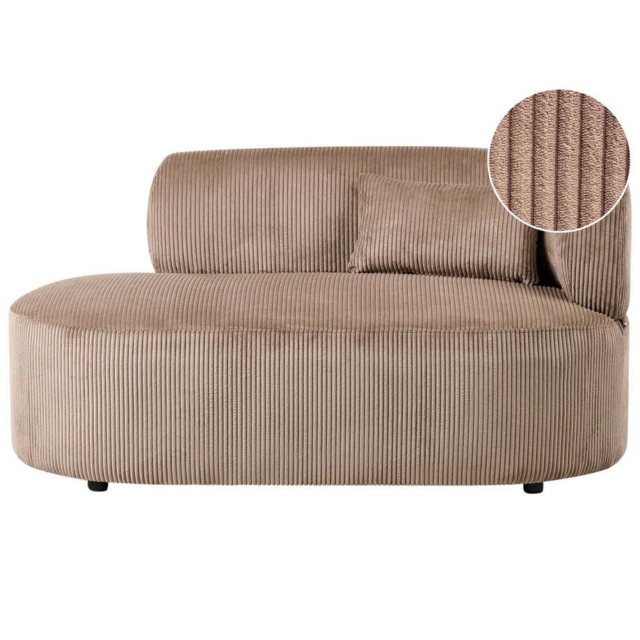 Rechtsseitige Chaiselongue aus Cord Minimalistisch VANVEY