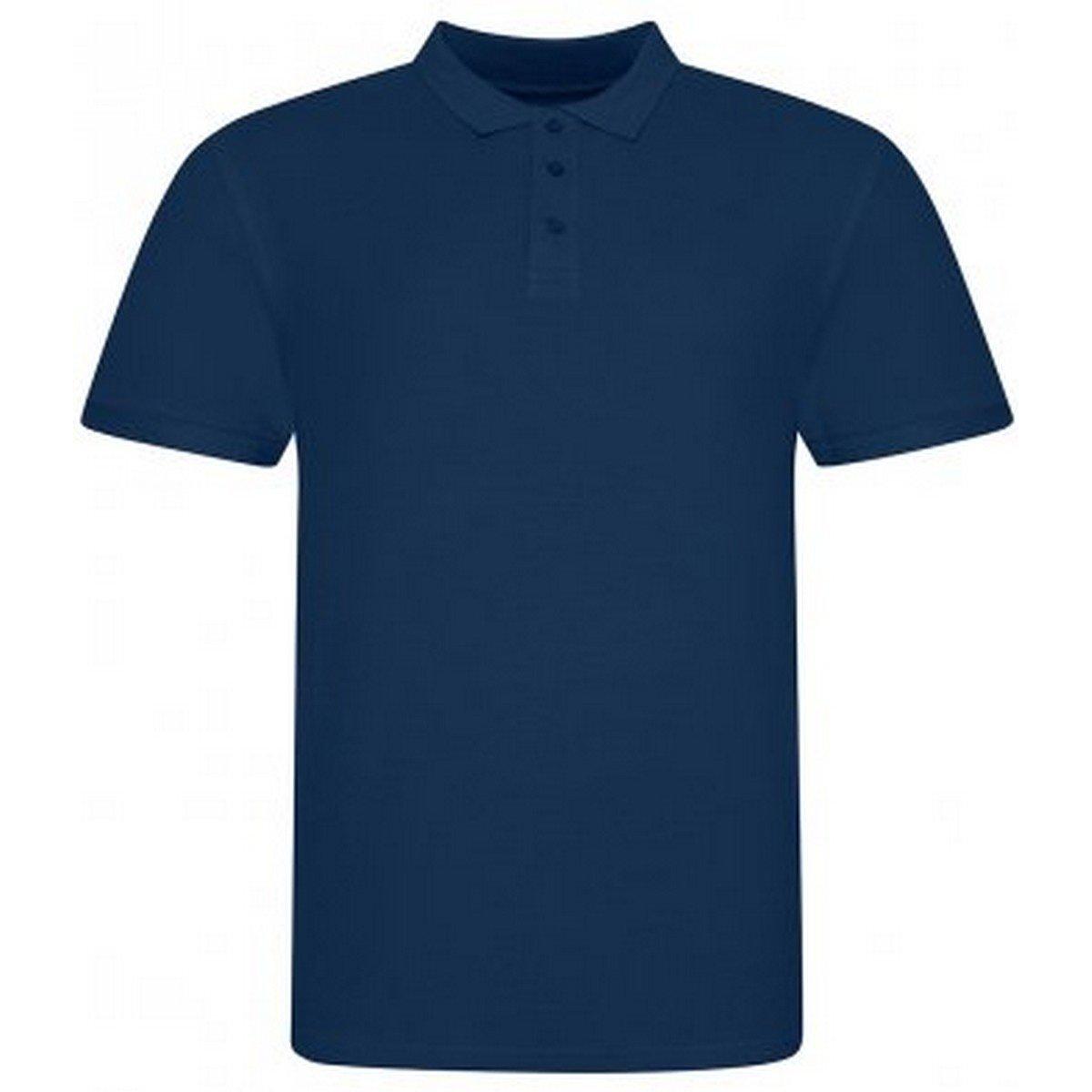 Image of Polo Shirt Pique Herren Blau 3XL