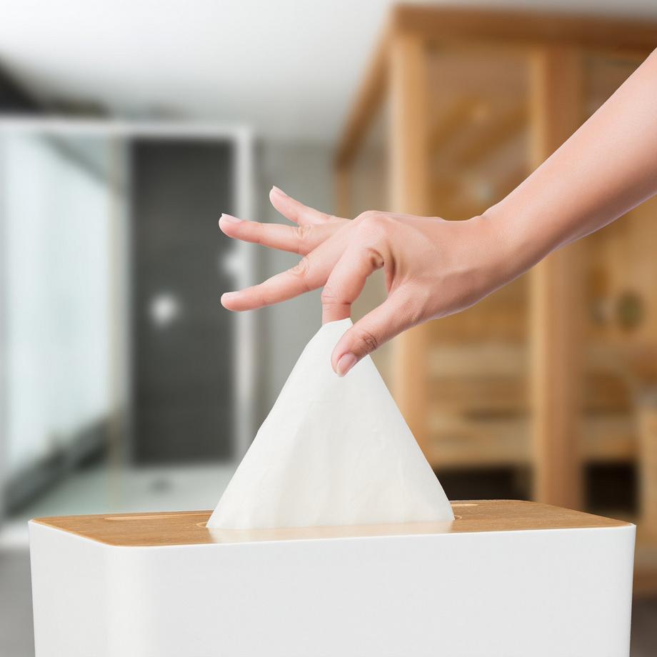 B2X Taschentuchbox mit Bambusdeckel  