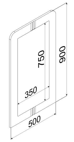 VCM Holz Wandspiegel | für Badezimmer oder Flur geeignet | Maße: H. 90 x B. 50 x T. 2 cm | Wandspiegel mit Ablage - Balia  