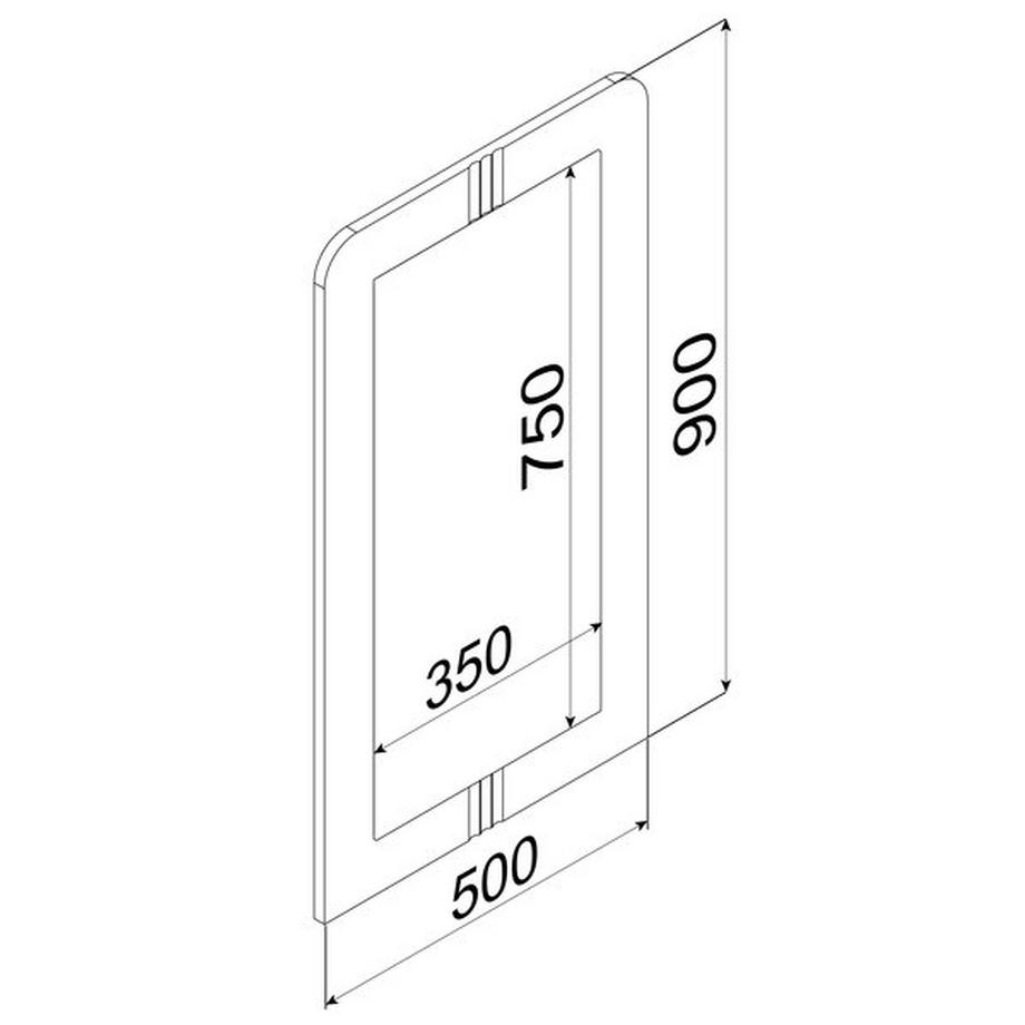 VCM Holz Wandspiegel | für Badezimmer oder Flur geeignet | Maße: H. 90 x B. 50 x T. 2 cm | Wandspiegel mit Ablage - Balia  