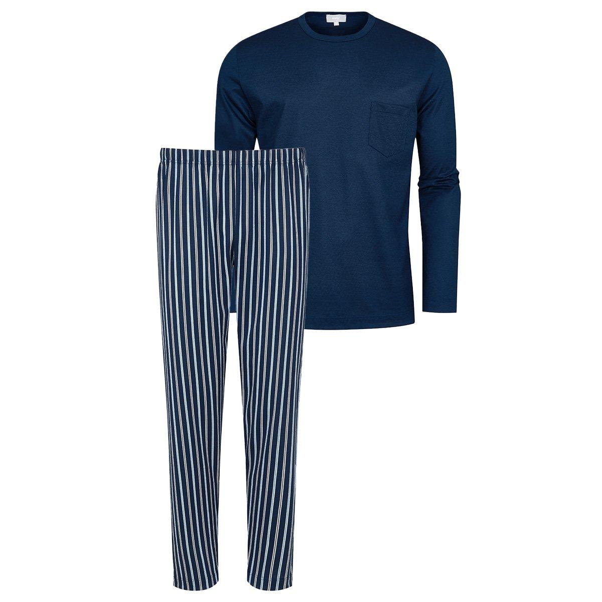 Image of Portimo - Schlafanzug Langarm Unisex Blau 102