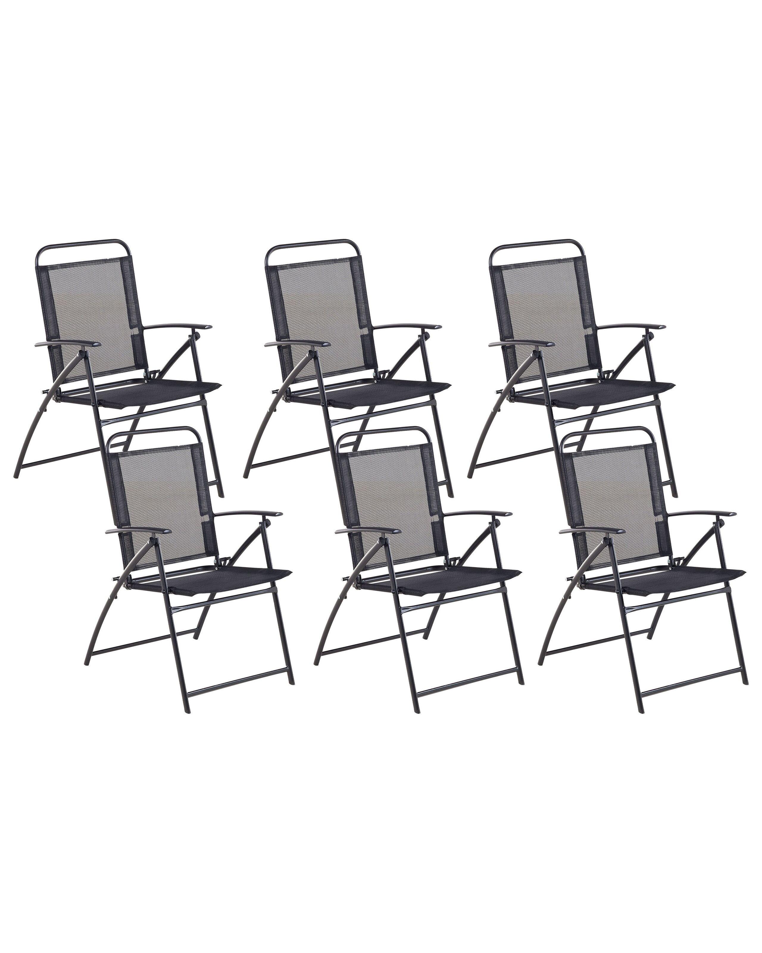 Image of Set mit 6 Stühlen aus Stahl Retro LIVO Set mit 6 Stühlen aus Stahl Retro LIVO