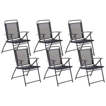 Lot de 6 chaises en Acier Rétro LIVO