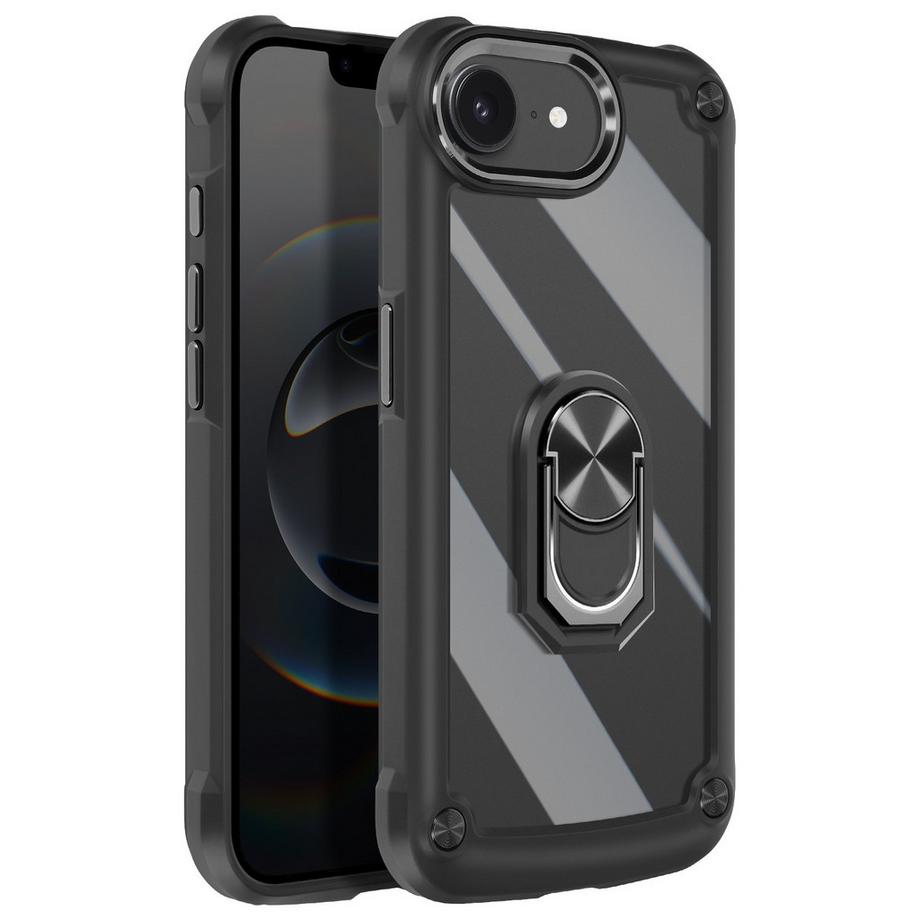 Hülle mit Ring iPhone 16e Schwarz
