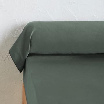 Taie de traversin satin de coton lavé