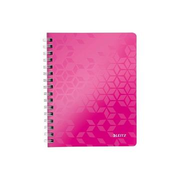 LEITZ Spiralbuch WOW PP A5 46390023 pink 80 Blatt