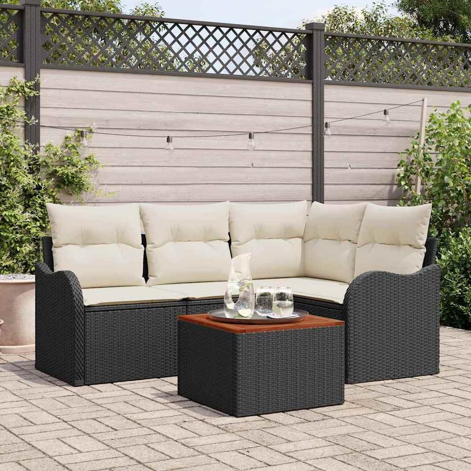 VidaXL Canapé modulaire d'extérieur poly rattan  