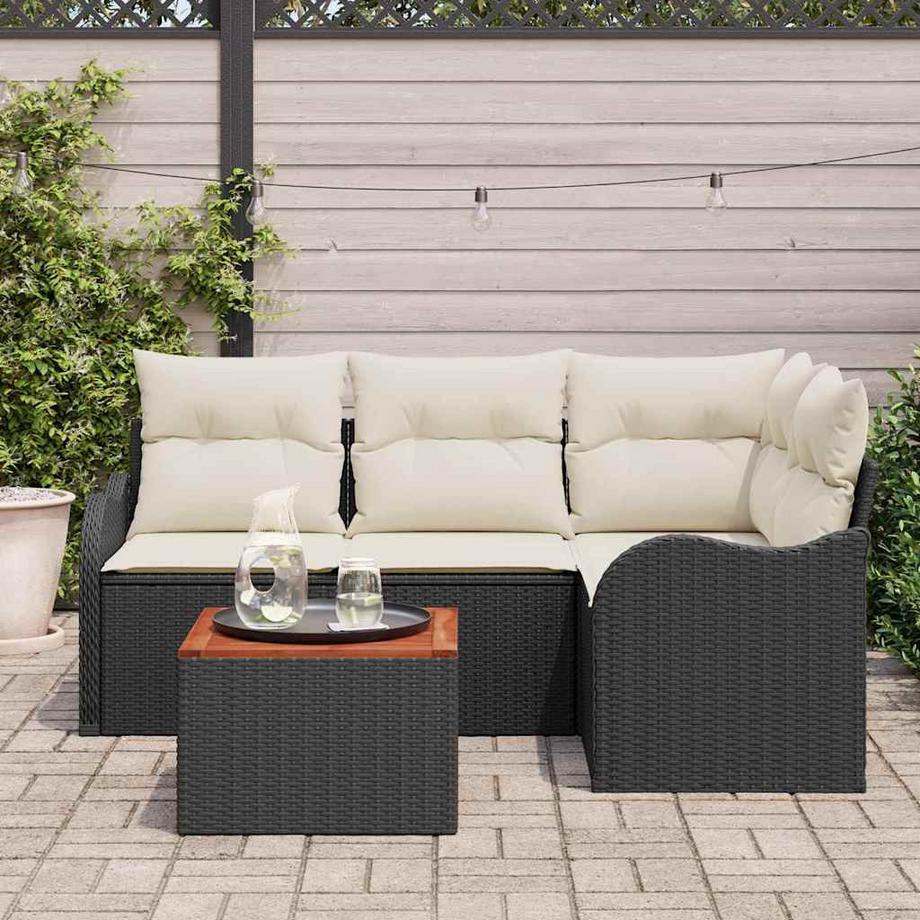 VidaXL Canapé modulaire d'extérieur poly rattan  