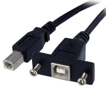 Câble USB 30 cm monté sur panneau B vers B - F/M