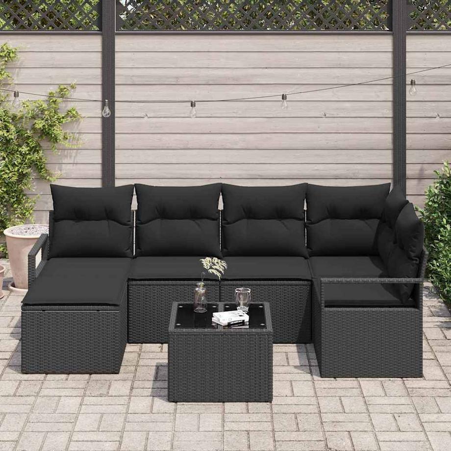 VidaXL Divano da esterno Polyrattan  
