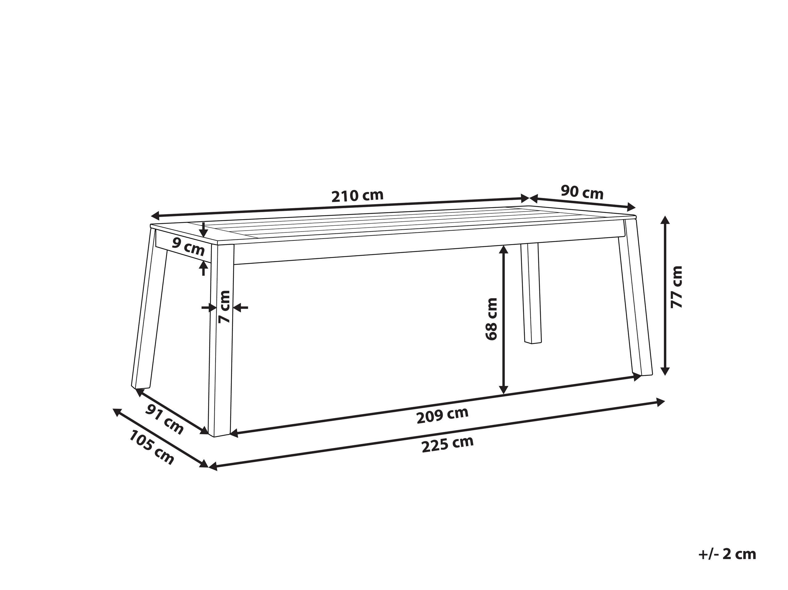 Beliani Tavolo da pranzo da giardino en Legno d'acacia Classico LIVORNO  