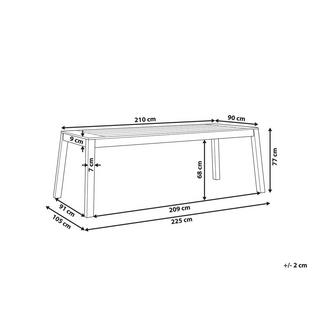 Beliani Tavolo da pranzo da giardino en Legno d'acacia Classico LIVORNO  